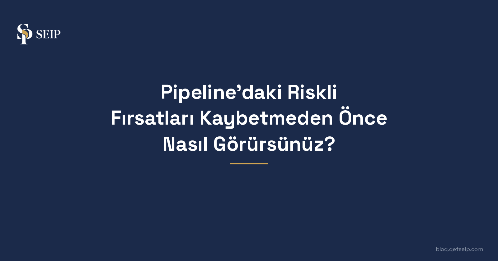 Pipeline'daki Riskli Fırsatları Kaybetmeden Önce Nasıl Görürsünüz?